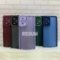Hard Case Xiaomi Redmi Note 10 Pro Frosted Semi Transparant Silikon Ungu