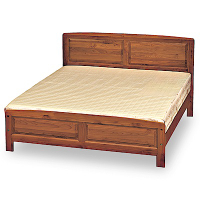 時尚屋 艾德琳樟木色5尺雙人床架(不含床頭櫃-床墊)