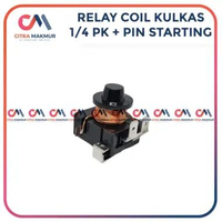 Relay Coil 1/4 pk Kulkas 2 pintu Starting Kapasitor PTC Gulungan Hp Sepul Showcase Freezer Riley Kom