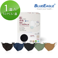 【藍鷹牌】N95醫用3D立體口罩 青少年款 5色可選 50片x1盒(共50片)