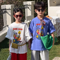 cocoroom เสื้อยืดเด็ก เสื้อยืดโอเวอร์ไซส์ ลายน้องแมว Top cat แฟชั่นเด็ก(2017)