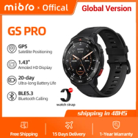 Mibro GS Pro Smartwatch 1.43Inch AMOLED HD Screen GPS Positioning 5ATM Waterproof Bluetooth Calling Heart Rate Sport Smart Watch