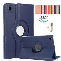 360 Degree Rotating Case for Samsung Galaxy Tab A8 10.5inch 2021 Shockproof Leather Stand Cover for Galaxy Tab A 8 10.5 case+pen