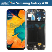 For Samsung Galaxy A30 A305/DS A305F LCD Screen LCD Display with Frame for Samusng A30 Touch Digitizer LCD Assembly Top