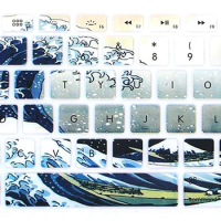 Sea Waves Keyboard Cover Silicone Skin for MacBook Air 13.3 for MacBook Pro 13 15 with or w/out Retina