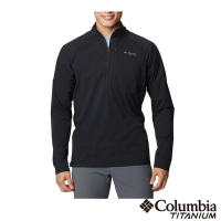 Columbia 哥倫比亞 男款-鈦防潑半開襟長袖上衣-黑色 UAE19020BK / S23