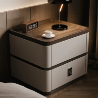 Wooden Bedroom Nightstands Nordic Minimalism Aesthetic Filing Cabinets Nightstands Mobiles Lock Mesita De Noche Furnitures CCCTG