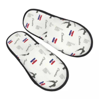 Croatia Map Flag House Slippers Women Soft Memory Foam Croatian Proud Slip On Hotel Slipper Shoes