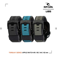 強強滾優選~ UAG X RIP CURL Apple Watch 42/44/45/49mm 雙色矽膠運動錶帶