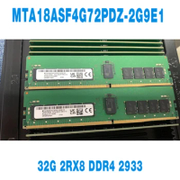 1PCS For MT RAM 32G 32GB 2RX8 PC4-2933Y DDR4 2933 ECC REG Server Memory Fast Ship High Quality MTA18ASF4G72PDZ-2G9E1