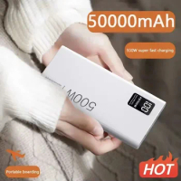 500W High Capacity Power Bank 50000mAh Fast Charging Powerbank Portable Battery Charger For iPhone Samsung Huawei