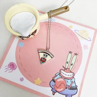 Kalung Magnet Spongebob Group Bahan S925 Silver 925 anti karat anti luntur rantai BFF persahabatan a