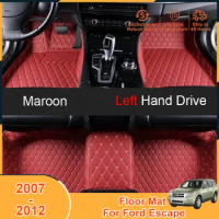 2007-2012 Foot Pad Carpets Cover for Ford Escape 2007 2008 2009 2010 2011 2012 Accessories Non-Slip Left Hand Drive Floor Mats