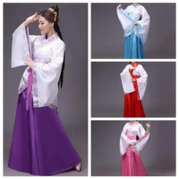 Chinese Cloth Chinese Hanfu Skirt Outfit Ancient Stage Costumes Chinese Costume Han Dynasty Flower Embroidery