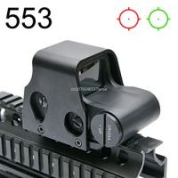 553 Tactical Green &amp; Red Dot Reflex Sights Hunting Holographic Rifle Scope Brigthness Adjustable Fits 20mm Picatinny Rail Mount