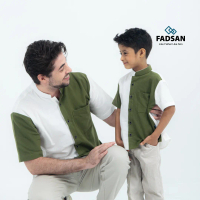 Fadsan Baju Kemeja Koko Couple Ayah Dan Anak Bayi Laki Laki Terbaru Atasan Muslim Keluarga Pria Dewa