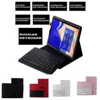 2in1 Smart Keyboard Case for Samsung Galaxy Tab A 10.5 SM T590 T595 SM-T590 SM-T595 Tablet PU Leather Bluetooth Keyboard Cover