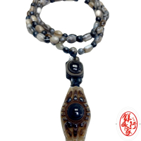 【鎂行家珠寶】天然至純瑪瑙天珠項鍊(佛教文物七寶之一)