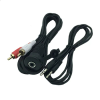 Connecting line DC3 5 / 2rca earphone cable or MP3 player waterproof cable 1m 2m