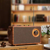 AS23 Bluetooth Speaker Subwoofer Classical Retro Radio Music Player Sound Box Portable Travel Player Stereo Wireless Speakers