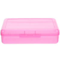 Plastic Pencil Case Box Organizer Container Pink Pencils Storage Cases Packing Boxes