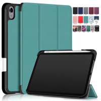 For iPad Mini 6 Case Tablet Magnetic Folding Hard Protective Smart Cover for iPad Mini 6th Gen 2021 Case with Pencil Holder Kids
