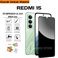 Anti Spy Kaca For Xiaomi Redmi 15 Super Glossy Tebal Dan Kuat Tempered Glass Privacy-Antigores Priva