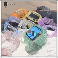 Transparent Case Strap for Iwatch Apple Watch Se 2 Series 9 8 7 6 5 4 3 2 1 SE Glacier Sport TPU Cas