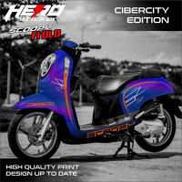 TERBARU DECAL STICKER SCOOPY FI OLD - DECAL FULL BODY SCOOPY FI OLD CYBER CITY EDITION