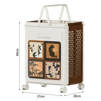 內地直送 - 中古風摺疊髒衣籃家用洗衣籃收納筐髒衣簍陽臺衛生間髒衣服收納籃