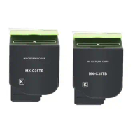 2 Pack Black Toner Cartridge for Sharp MX-C35TB MX-C357F MX-C407P