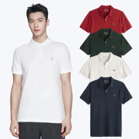 【Abercrombie & Fitch】AF 麋鹿 A&F 經典刺繡麋鹿短袖POLO衫 上衣-多色組合(平輸品/春夏舒適)