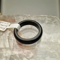 Cincin Giok Hitam, Batu Jadeite Natural Asli Burma/Myanmar Sertifikat tipe A (=alami tanpa tambahan 