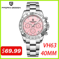 PAGANI DESIGN Quartz Wristwatch Top Brand Sports Clock Luxury Sapphire Glass Fashion Casual Waterproof Watch for Mem PD1727 VK63