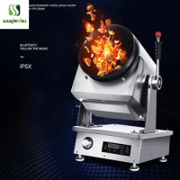 Fried Rice Gas Cooking Machine Automatic Intelligent Electric Cooking Machine Kitchen Equipment Drum Cooking Machine