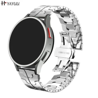 20mm Stainless Steel Metal Strap for Samsung Galaxy Watch 5 Pro 45mm/Galaxy Watch 4 5 Band 44mm 40mm/Galaxy Watch 4 Classic Band