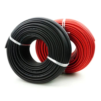 Solar PV Cable DC Wire/TUV Cable for PV Panels Connection Red Black 14/12/10 AWG 2.5mm2 4mm2 6mm2 10mm2 Cable Wire