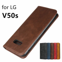Leather case for LG V50s Flip case card holder Holster Magnetic attraction Cover Case Wallet Case