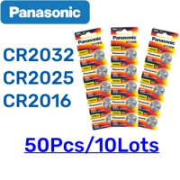 50Pcs Original Panasonic CR2032 3v Batteries CR2025 CR2016 battery Lithium Battery For Clock Electronic toys