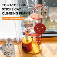 Cat Climbing Frame Wooden Integrated Large Cat Tree Grabbing Board Jumping Platform Spacecraft Cats Accessories Pet Supplies