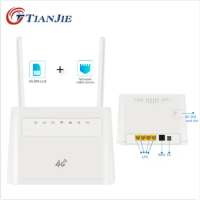 TIANJIE Indoor/Outdoor 4G Wireless WiFi Modem Dongle Unlocked SIM Card Router Modem 3G/4G CAT4 CPE Router With External Antennas