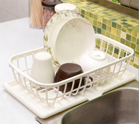 大賀屋 日本製 SANADA 瀝水盤 塑膠籃 餐具瀝水盤 廚房水槽 餐具收納 碗盤瀝水架 瀝水底盤 T00110497