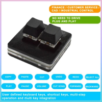 Black 2-key Keypad Mini Keyboard Copy And Paste OSU USB Shortcut Macro Custom Programming Gaming Mechanical Keycaps SayoDevice