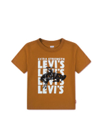 เสื้อยืดเด็กเล็กผู้ชาย Saddle Up สี Sudan Brown