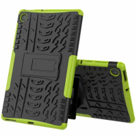 100PCS/Lot Armor PC+TPU Tablet Case For Lenovo Tab M10 Plus X606 Stand Back Cover Hybrid Shockproof Protectors Skin