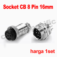 Jack Connector CB 8 Pin Set / Socket CB 8 Pin