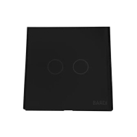 New BARDI Smart Wall Switch EU2 Gang HITAM Saklar WiFi Touch Sentuh