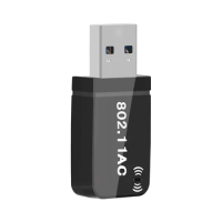 WiFi USB Adapter 1300Mbps USB Wireless Network Card Dual Band 2.4GHz/5GHz Compatible with Windows 7/8/8.1/10/11 Plug and Play