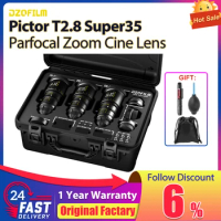 DZOFILM Pictor T2.8 Super35 Parfocal Zoom Cine Lens 14-30mm 22-55mm 50-125mm Kit with Hard Case for Arri PL for Canon EF Mount