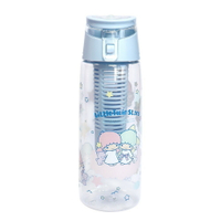 小禮堂 雙子星 透明隨身冷水瓶 運動水壺 塑膠水瓶 隨身瓶 700ml (藍 星星)